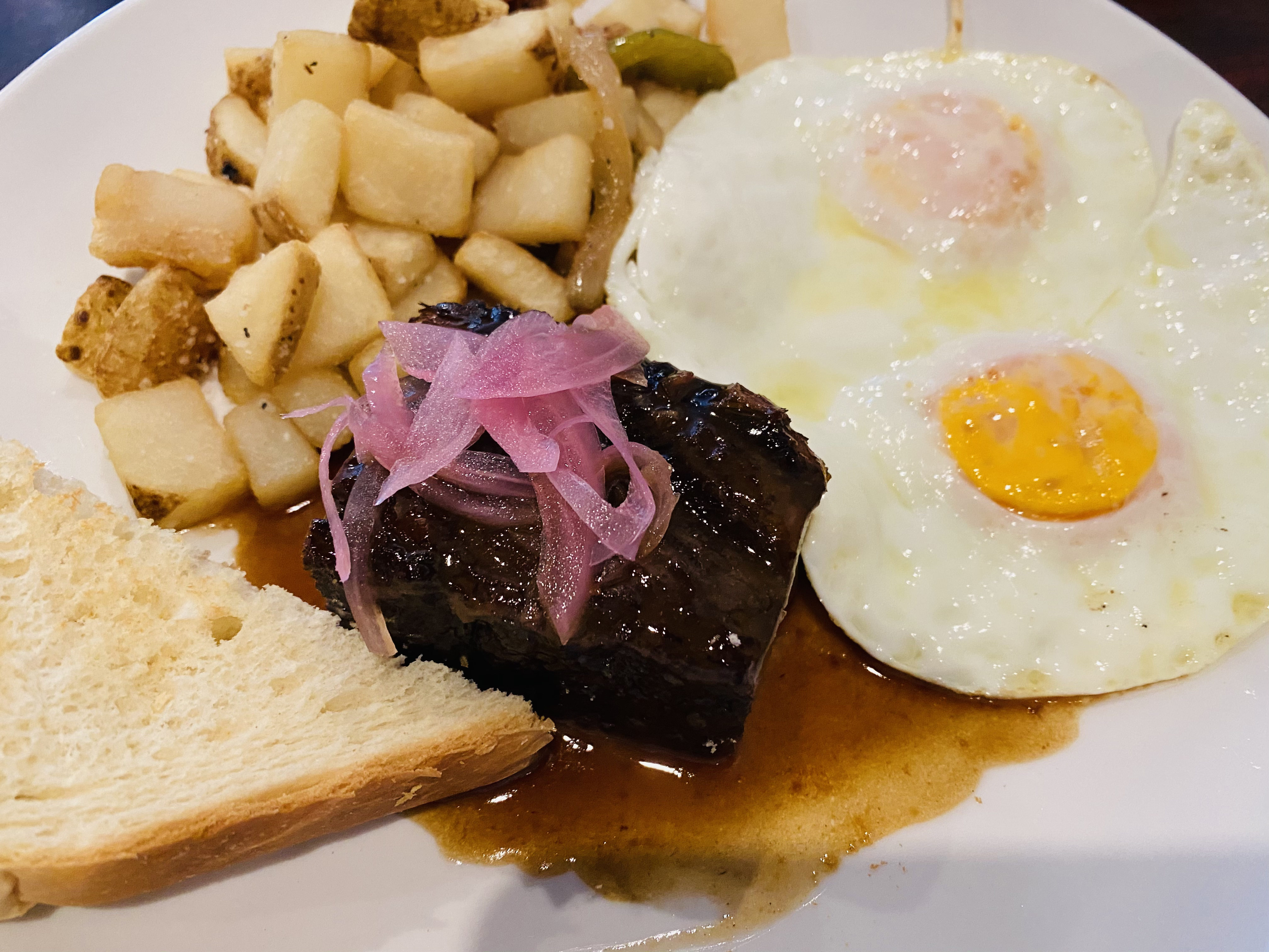 Short rib and eggs