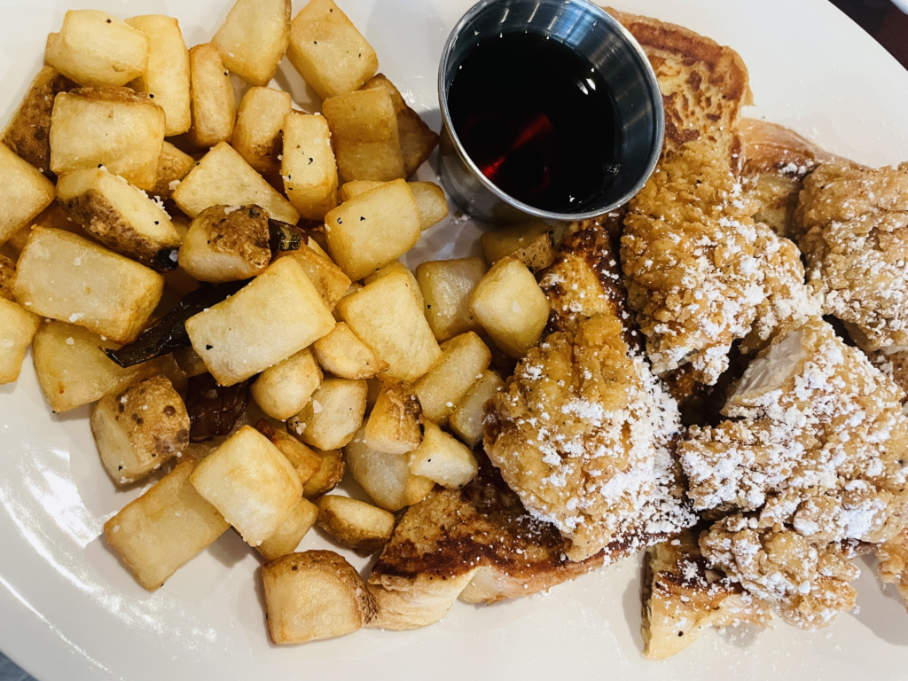 French toast and fried chicken